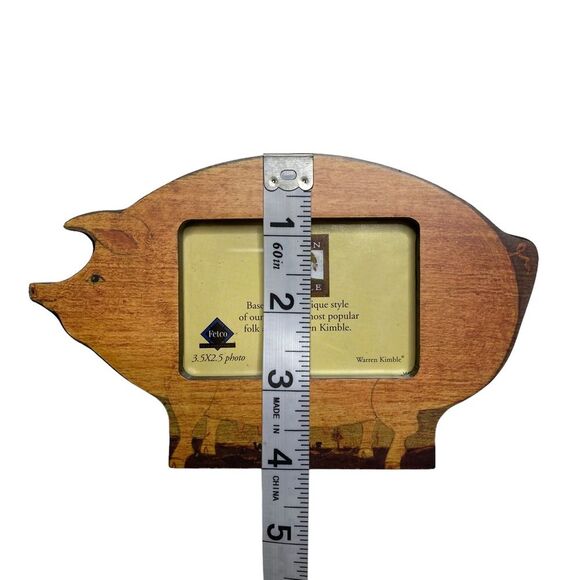 Warren Kimble Collection Folk Art Pig Photo Frame NIB - Picture 5 of 9